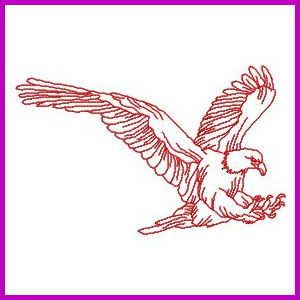 Eagles Large Applique Machine Embroidery Design