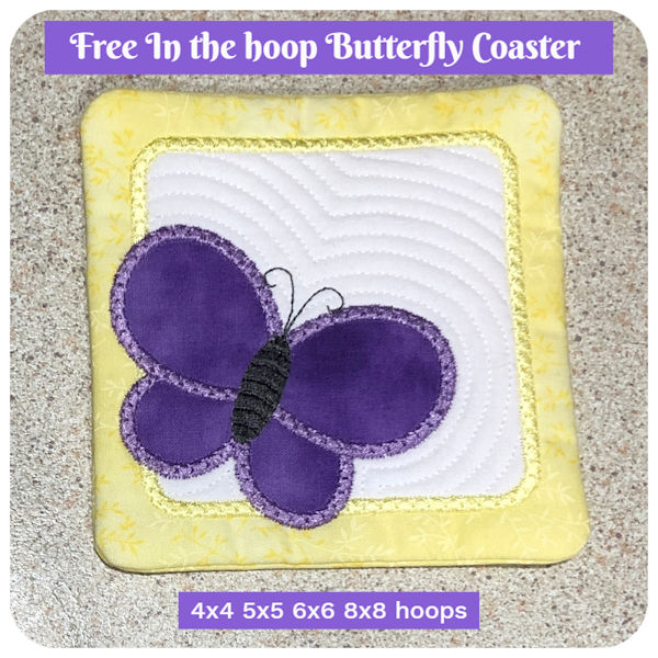 Free In the hoop Butterfly Coaster