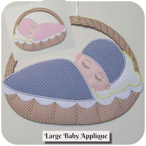 Large Baby Applique design by Kreative Kiwi - 300