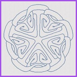 Celtic Outlines 3 in the hoop Redwork Applique Machine Embroidery Design