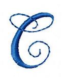 Swirly Alphabet Applique Machine Embroidery Design