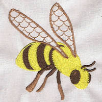 Bees Filled Applique Machine Embroidery Design