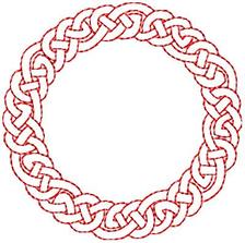 Celtic Outlines Redwork Applique Machine Embroidery Design